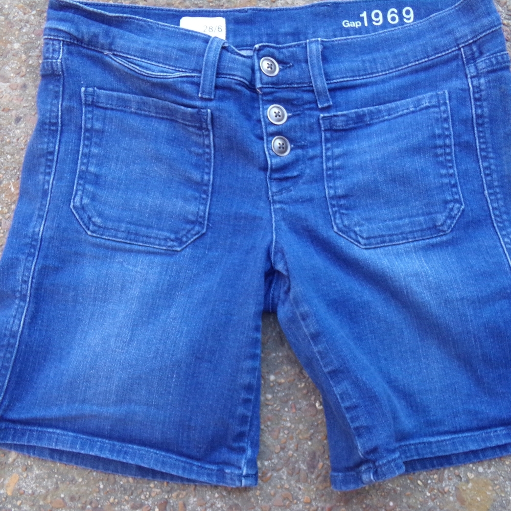Gap 1969 Patch Pocket Medium Rise Cape May Denim 28/6